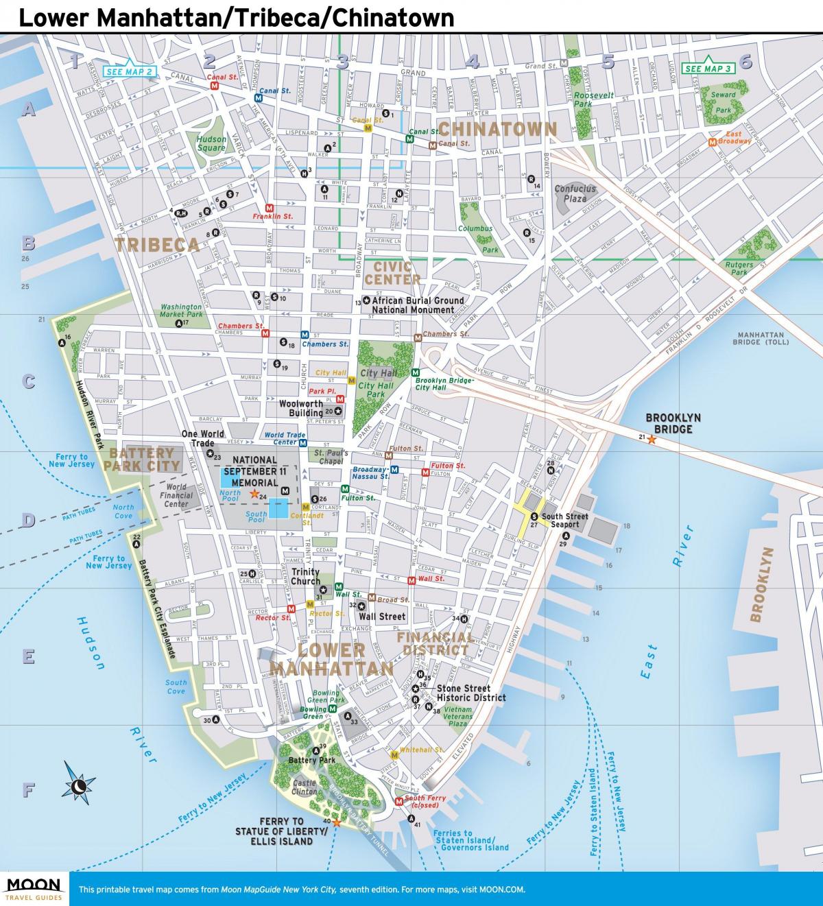 kartta lower Manhattan ny