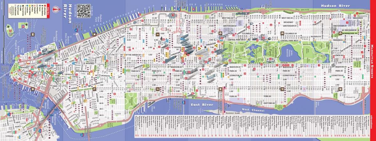 yksityiskohtainen kartta Manhattan ny