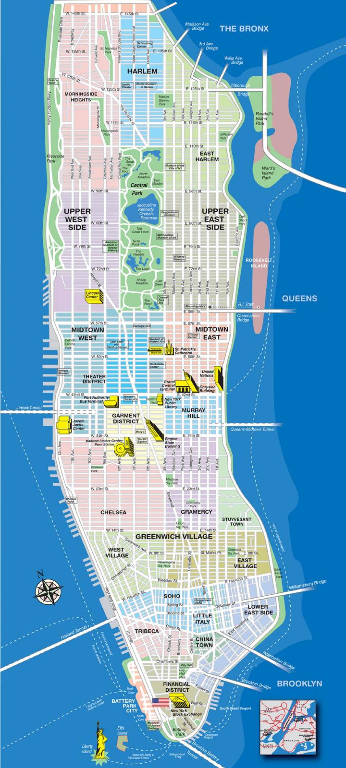 kartta mahdollisuuksia Manhattanilla