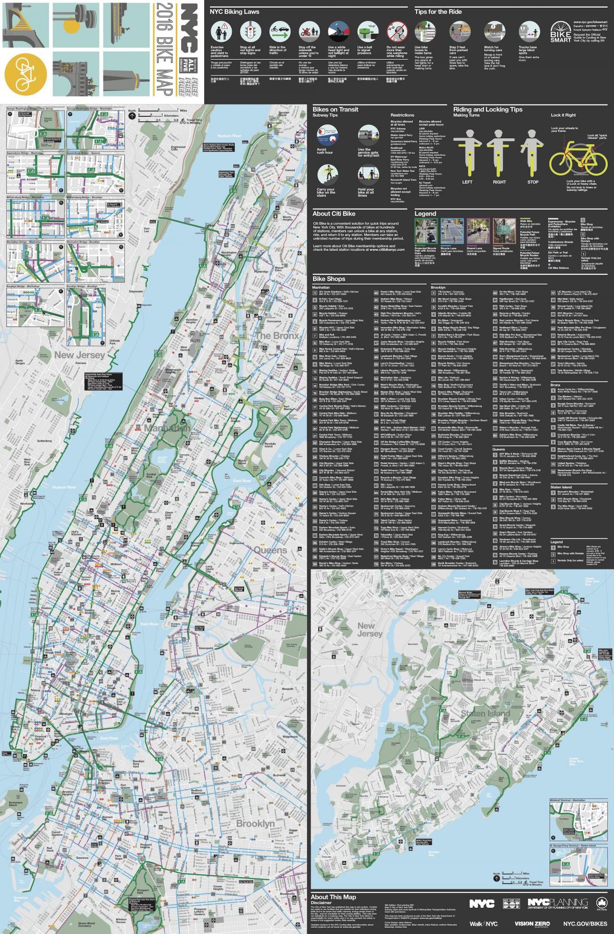 Manhattan pyörä lane kartta
