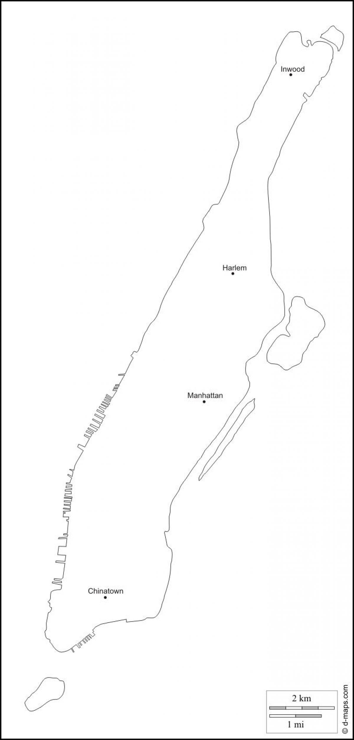 tyhjä kartta Manhattan
