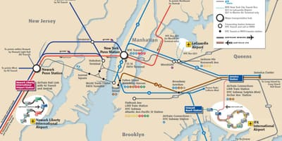 JFK Manhattanilla metro kartta