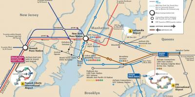 JFK Manhattanilla metro kartta