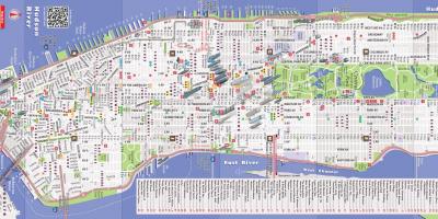 Yksityiskohtainen kartta Manhattan ny