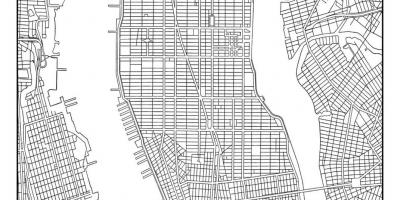 Kartta Manhattanin verkkoon