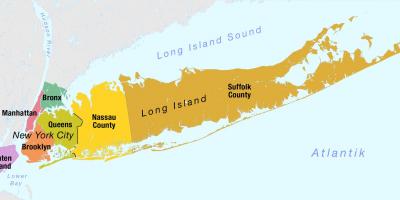 Kartta New York Manhattan ja long island