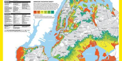 Manhattan tulva-alueen kartta