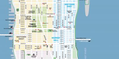 Ilmainen tulostettava kartta Manhattan NYC